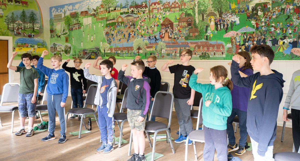 Young Taplow Choirs members in rehearsal